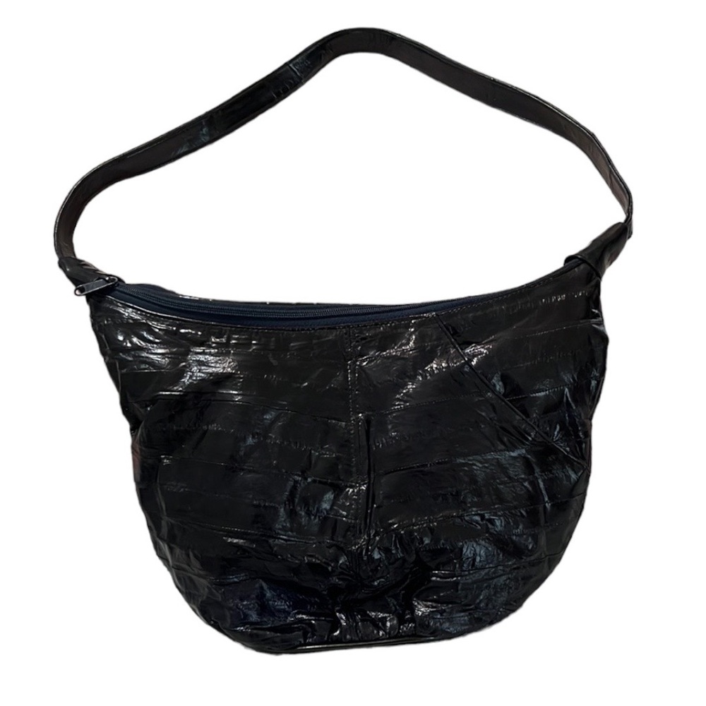 VTG Navy Blue 100% EEL Purse